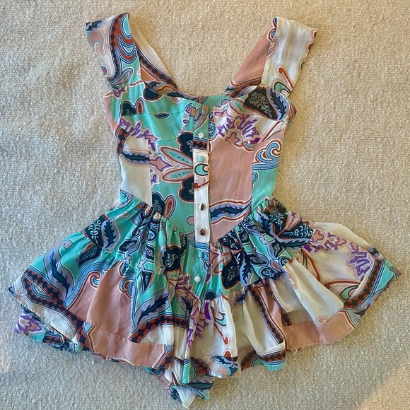 Vanessa Mooney Dresses & Skirts - Vanessa Mooney Silk Paisley Elisabeth Romper Dress